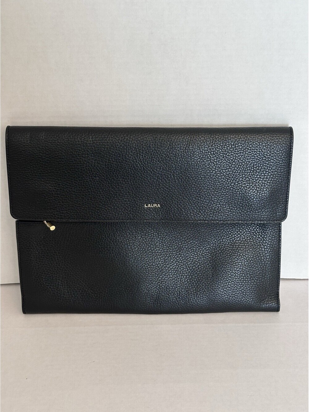 Cuyana Leather Envelope Clutch Tote organizer insert Black